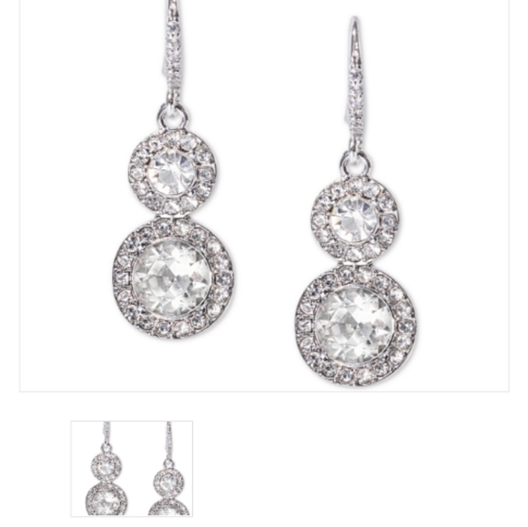 Charter Club Crystal & Stone Halo Drop Earrings - Picture 2 of 4